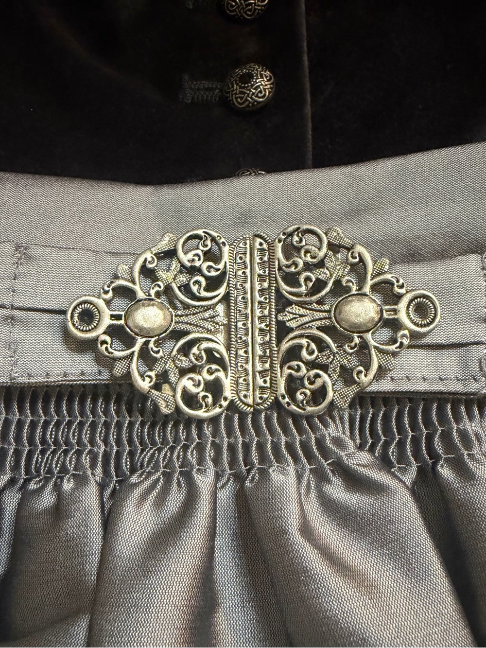 NWT gray velvet midi dirndl. - Picture 7 of 9